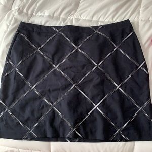 EP pro navy blue grosgrain ribbon golf skort